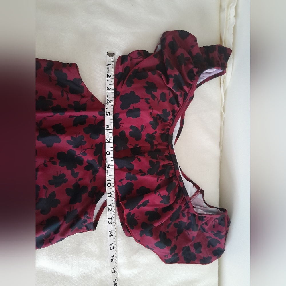 NWT cacelin Floral Ruffle one piece Swimsuit large size - Picture 6 of 8